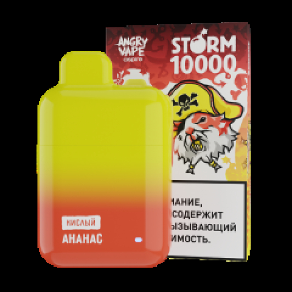 Электронка Angry Vape  Storm Ананас 10000 затяжек в Самаре