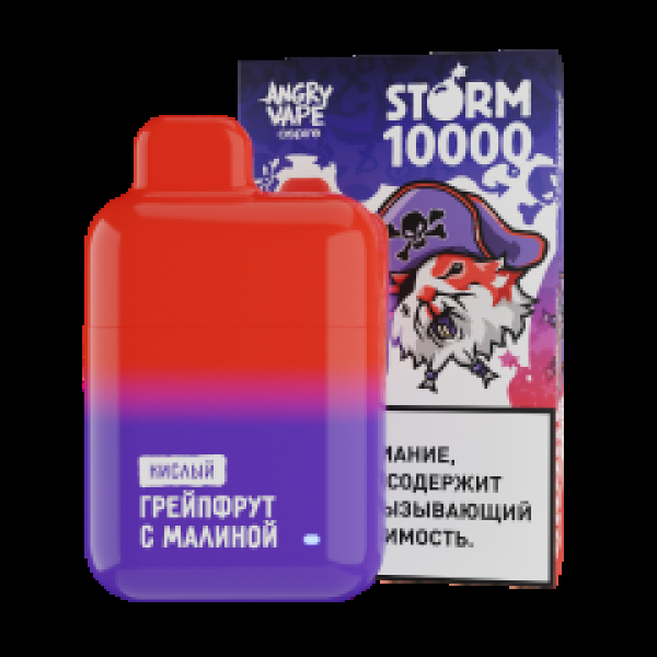 Электронка Angry Vape  Storm Грейпфрут С Малиной 10000 затяжек в Самаре