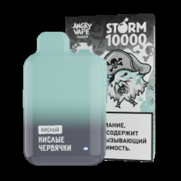 Электронка Angry Vape  Storm Кислые Червячки 10000 затяжек в Самаре