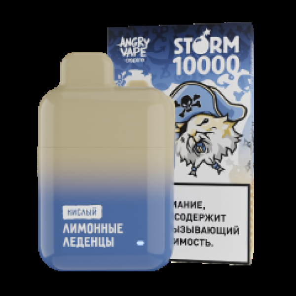Электронка Angry Vape  Storm Лимонные Леденцы 10000 затяжек в Самаре