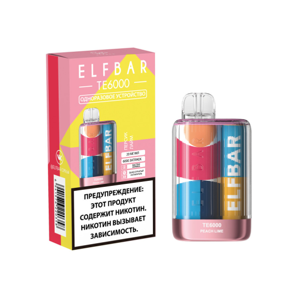 ЭСДН ELF BAR Te Персик Лайм 6000 затяжек в Самаре