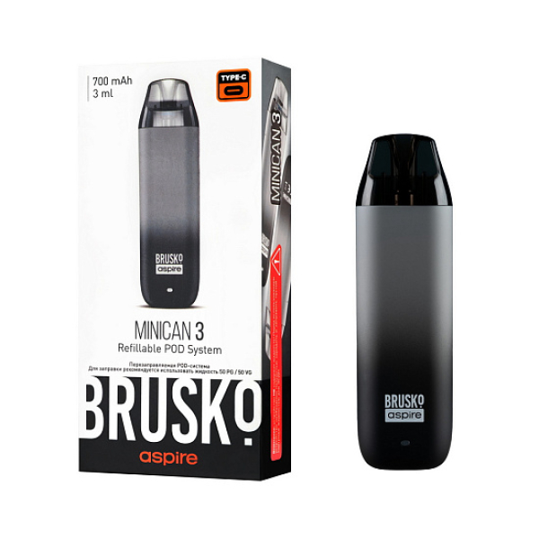 POD-система Brusko Minican 3 черный,серый в Самаре