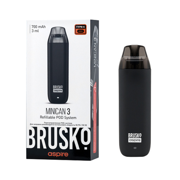 POD-система Brusko Minican 3 Чёрный в Самаре