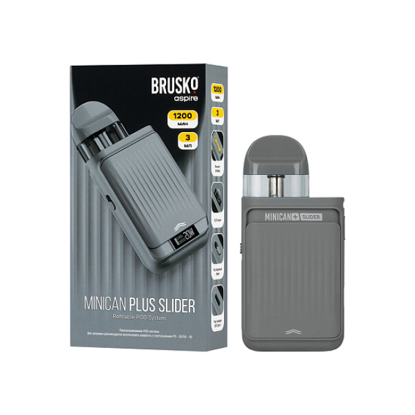 POD-система Brusko Minican Plus Slider Серый в Самаре