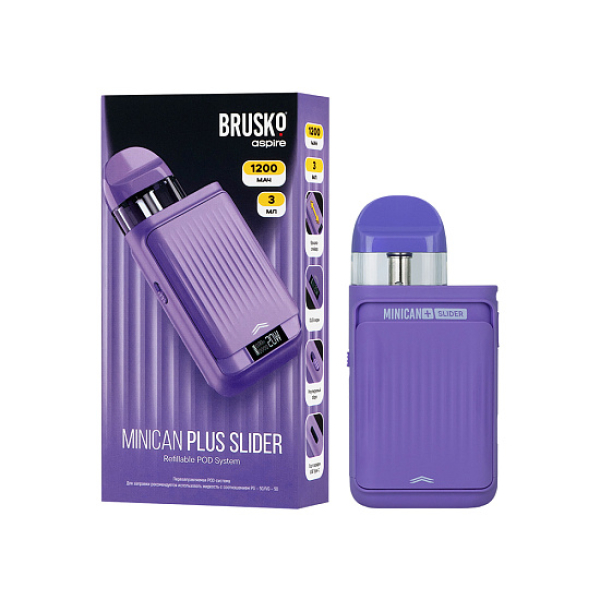 POD-система Brusko Minican Plus Slider Фиолетовый в Самаре