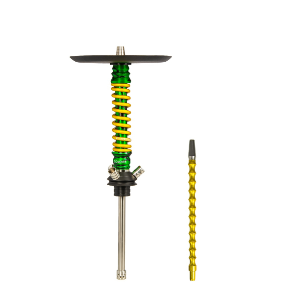 Кальян Mamay Customs Coilovers Mini Зелёный Сплеш Золотой в Самаре
