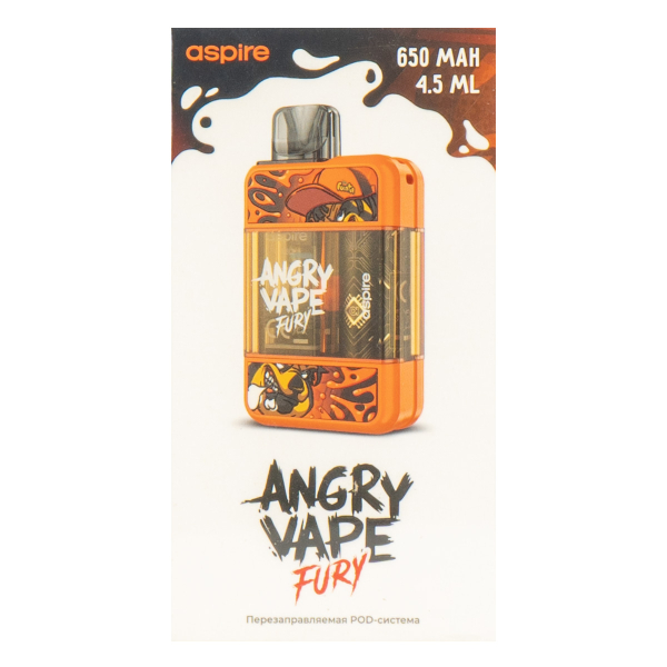 POD-система Brusko Angry Vape Fury 650 Mah Оранжевый в Самаре