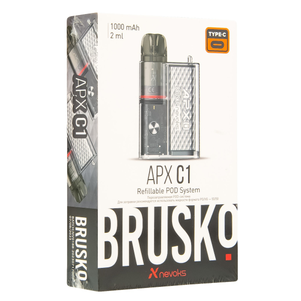 POD-система Brusko Apx C1 Серебристый Кристалл в Самаре
