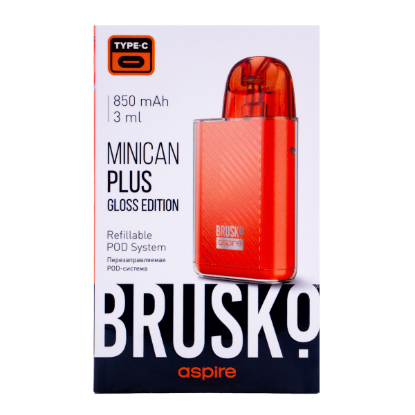 POD-система Brusko Minican Plus Gloss Edition Красный в Самаре