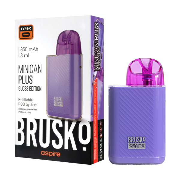 POD-система Brusko Minican Plus Gloss Edition Фиолетовый в Самаре