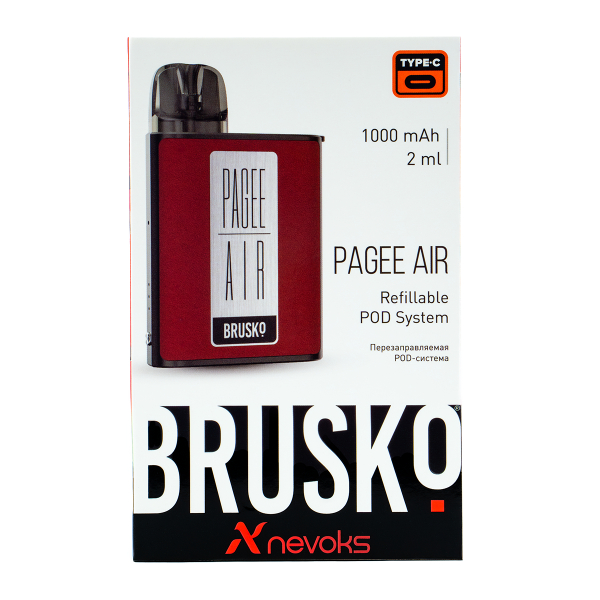 POD-система Brusko Pagee Air Crimson Red Красный в Самаре