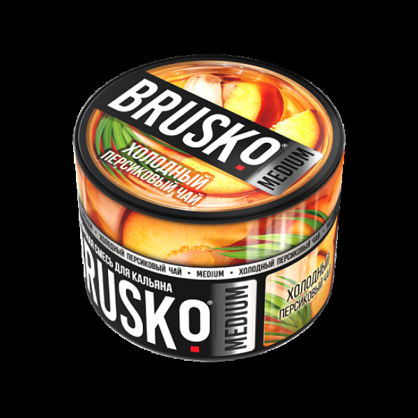 Бестабачная смесь Brusko Холодный Персиковый Чай Medium 50 грамм в Самаре