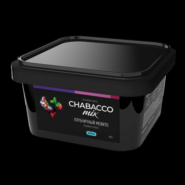 Бестабачная смесь Chabacco Mix Strawberry Mojito Клубничный Мохито  Medium 200 грамм в Самаре