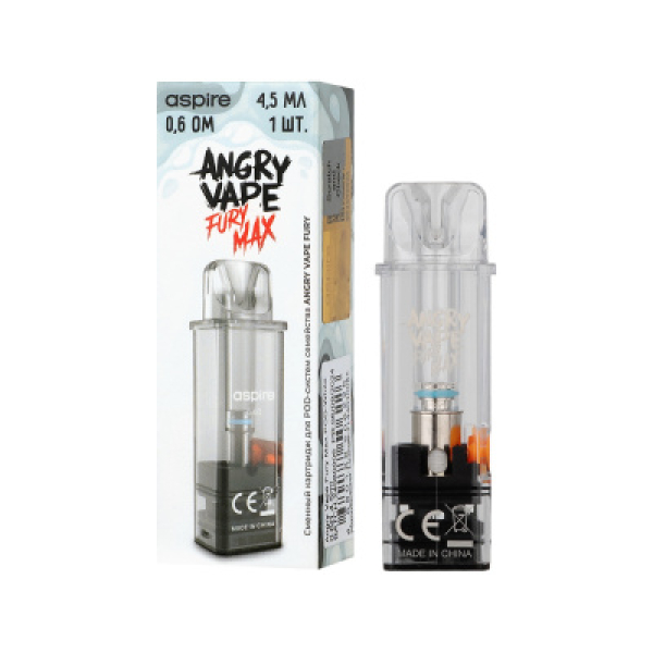 Картридж Angry Vape Fury Max Белый 45 мл 0.6 Ом ( 1 шт.) в Самаре