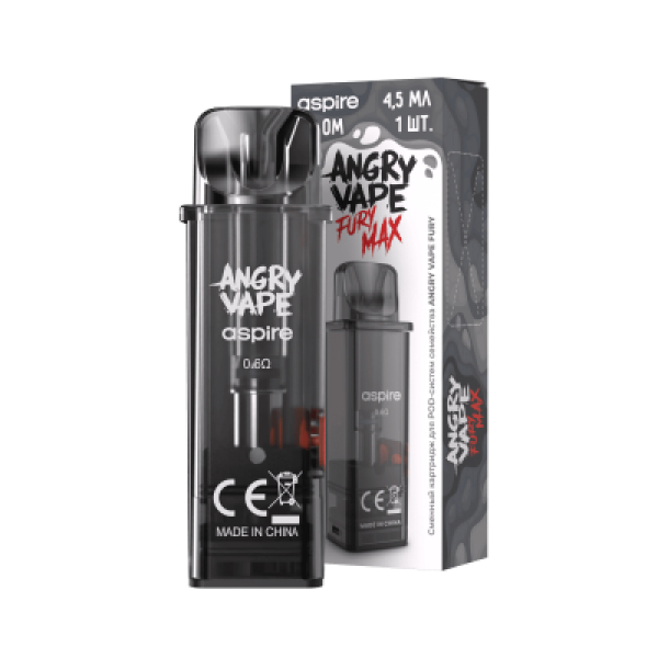 Картридж Angry Vape Fury Max Чёрный 45 мл 0.6 Ом ( 1 шт.) в Самаре