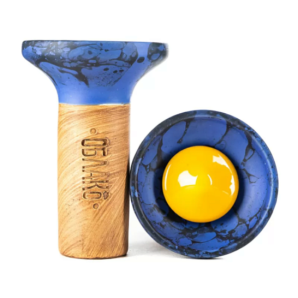 Чаша Облако Flow Yellow On Blue Black Marble в Самаре