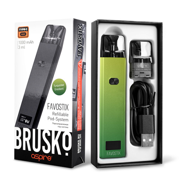 POD-система Brusko Favostix      Зеленый Градиент в Самаре