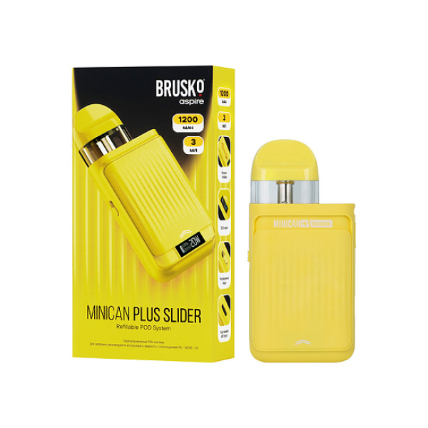 POD-система Brusko Minican      Plus Slider Жёлтый в Самаре