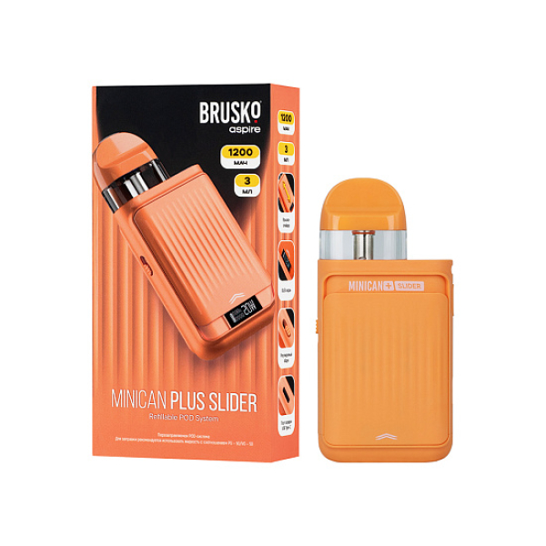 POD-система Brusko Minican      Plus Slider Оранжевый в Самаре