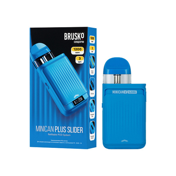 POD-система Brusko Minican      Plus Slider Синий в Самаре