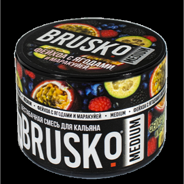 Бестабачная смесь Brusko Zero Фейхоа С Ягодами И Маракуйей 50 грамм в Самаре