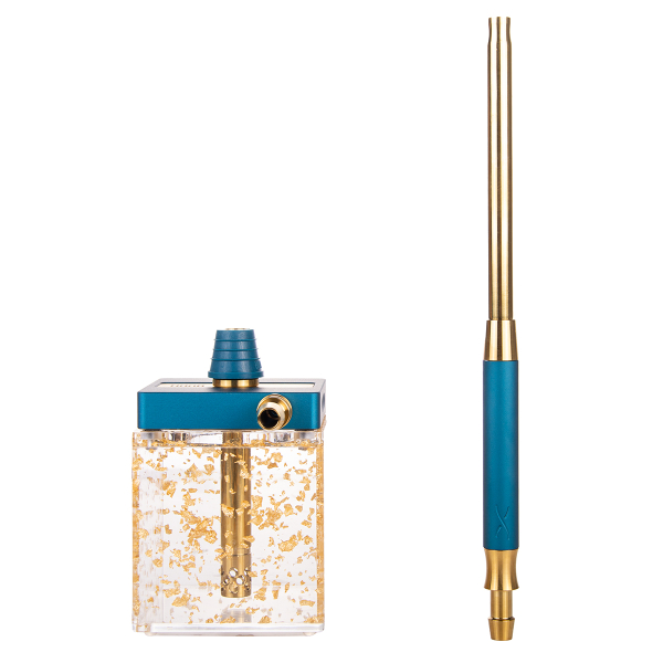 Кальян Hoob Subatom Marine Blue X Gold | Cube Mini Gold в Самаре
