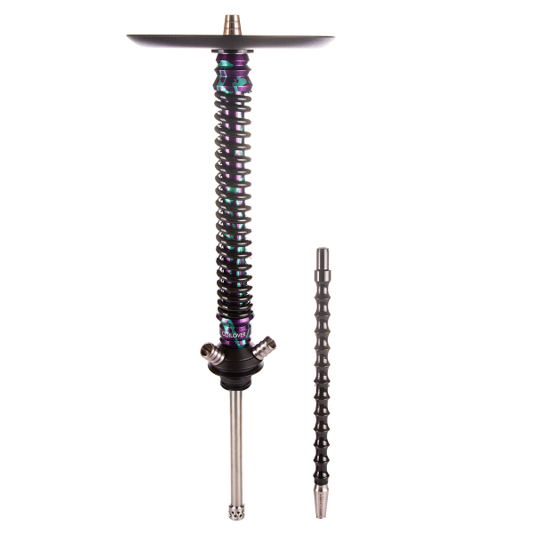 Кальян Mamay Customs Coilover Большой  Пурпурный/бирюзовый Сплеш Чёрный в Самаре