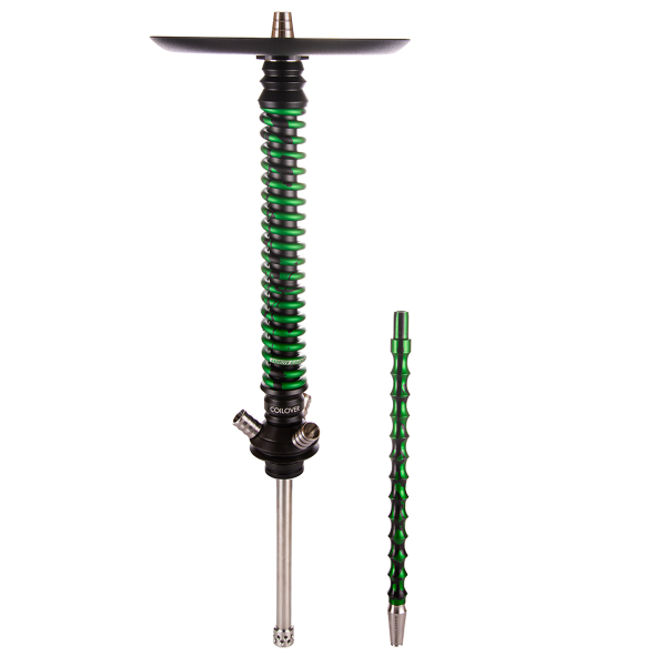 Кальян Mamay Customs Coilover Большой  Черный Зелёный Сплеш в Самаре