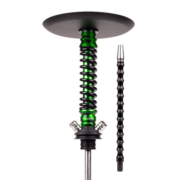 Кальян Mamay Customs Coilovers Mini Anod Green Splash Черный Глянец в Самаре