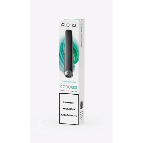 Электронка Plonq Plus Pro Black Перечная Мята 4000 затяжек в Самаре